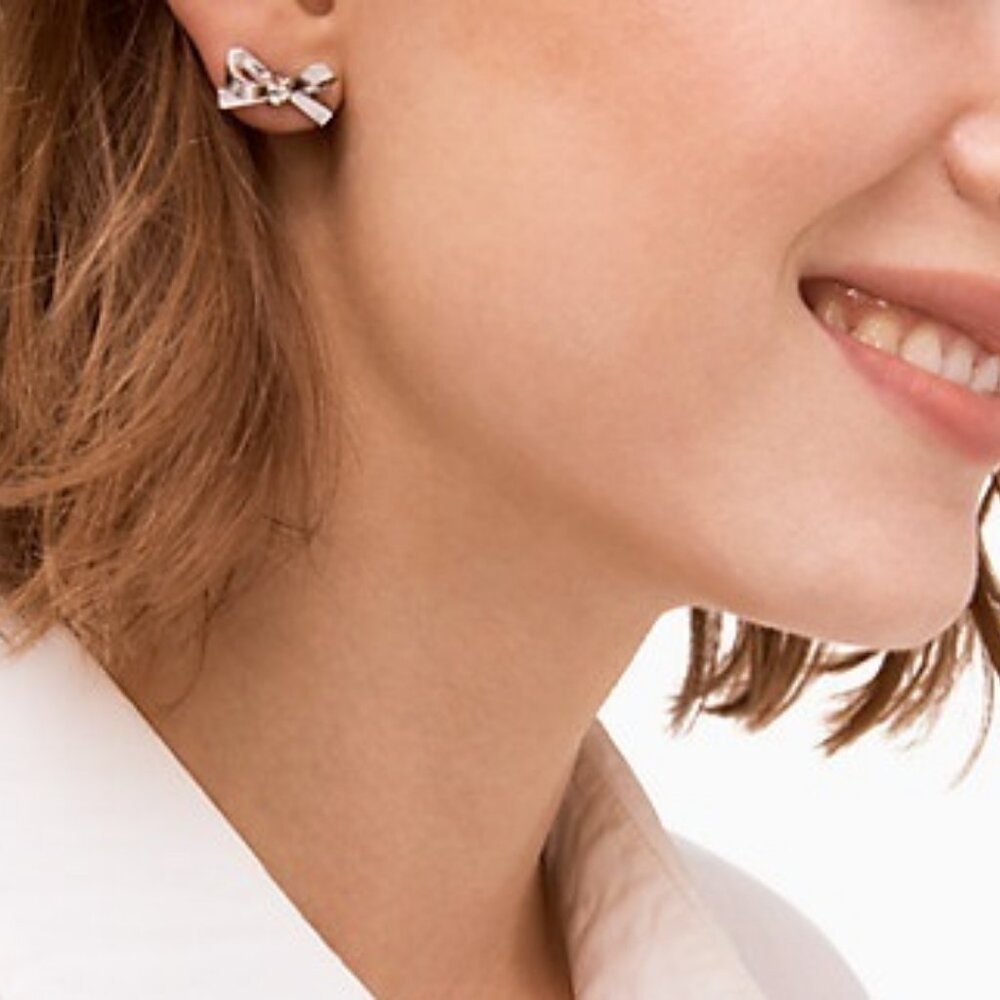 skinny mini bow studs by Kate Spade. - Picture 2 of 16